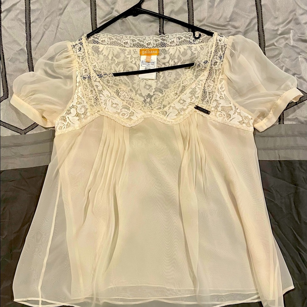 Galliano Lace Silk Camisole
